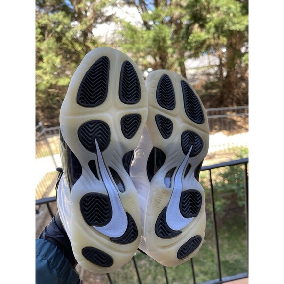 Nike Little Posite One (GS) White Silver Black DV2238-100 Size 4Y (No OG Box) - Picture 9 of 12